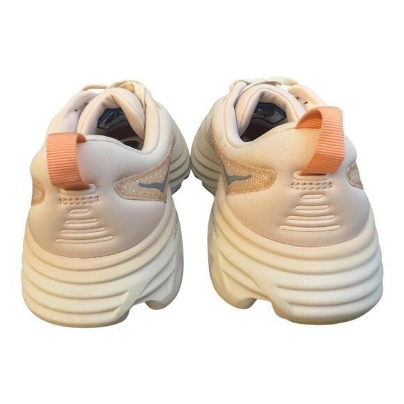 Hoka One One Bondi VIII Running Shoe Women size 8.5 Cream Vanilla - Picture 3 of 9